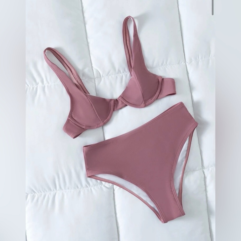 shein Underwire High Waisted Bikini Swimsuit